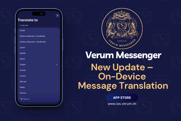 В Verum Messenger появилась функция перевода сообщений без передачи данных в интернет